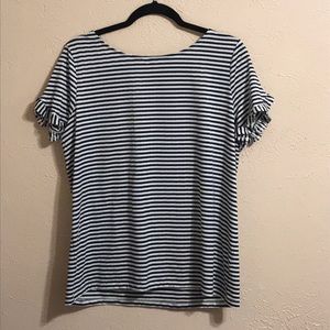 Rose + Olive simple stripe top